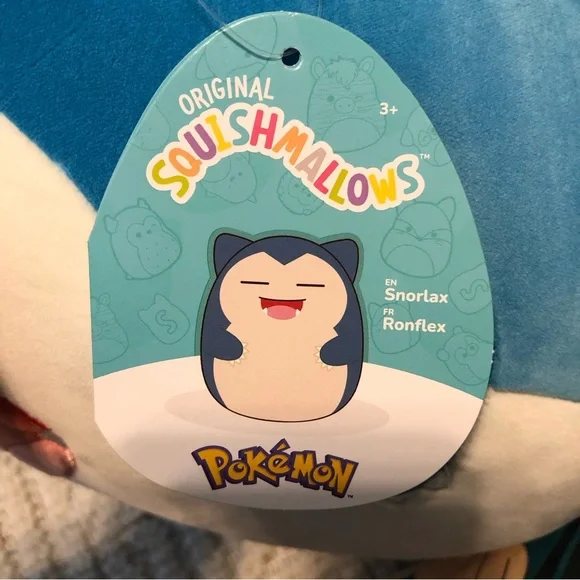 Pokémon Snorlax Squishmallows 10in plush toy NEW WITH TAGS - Picture 7 of 9